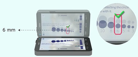 AGC/Lo spessore del vetro si misura con una app