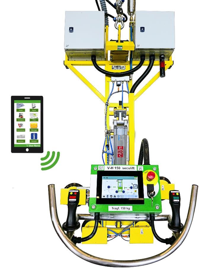 HEGLA V-H 150 seculift per manipolare il vetro in modo sicuro