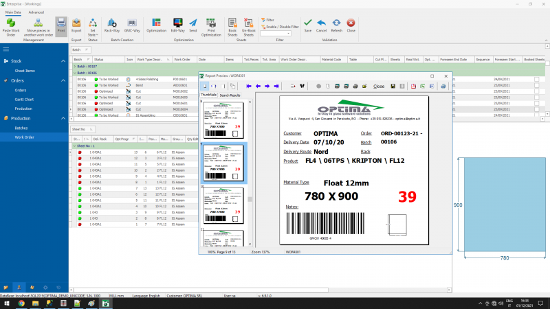 Industria 4.0, MES e WEB: la trilogia per una vetreria “Always Connected” con gli ERP Optima