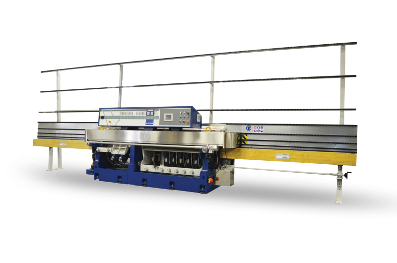 ELB 10/45: La molatrice rettilinea ad angolo variabile per la lavorazione del filo piatto oppure inclinato da 0 a 45° con tampone per cerio liquido.