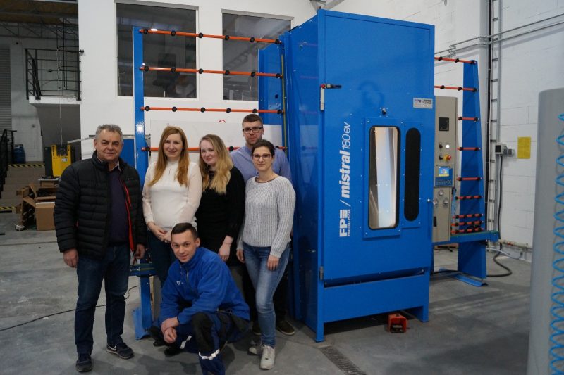 La nuova sabbiatrice Mistral 180EV in mostra in Polonia